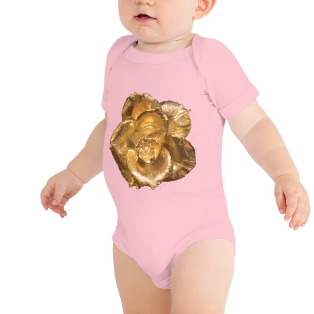 Ventcri Baby Rose Gold Onesie One Piece Outfit